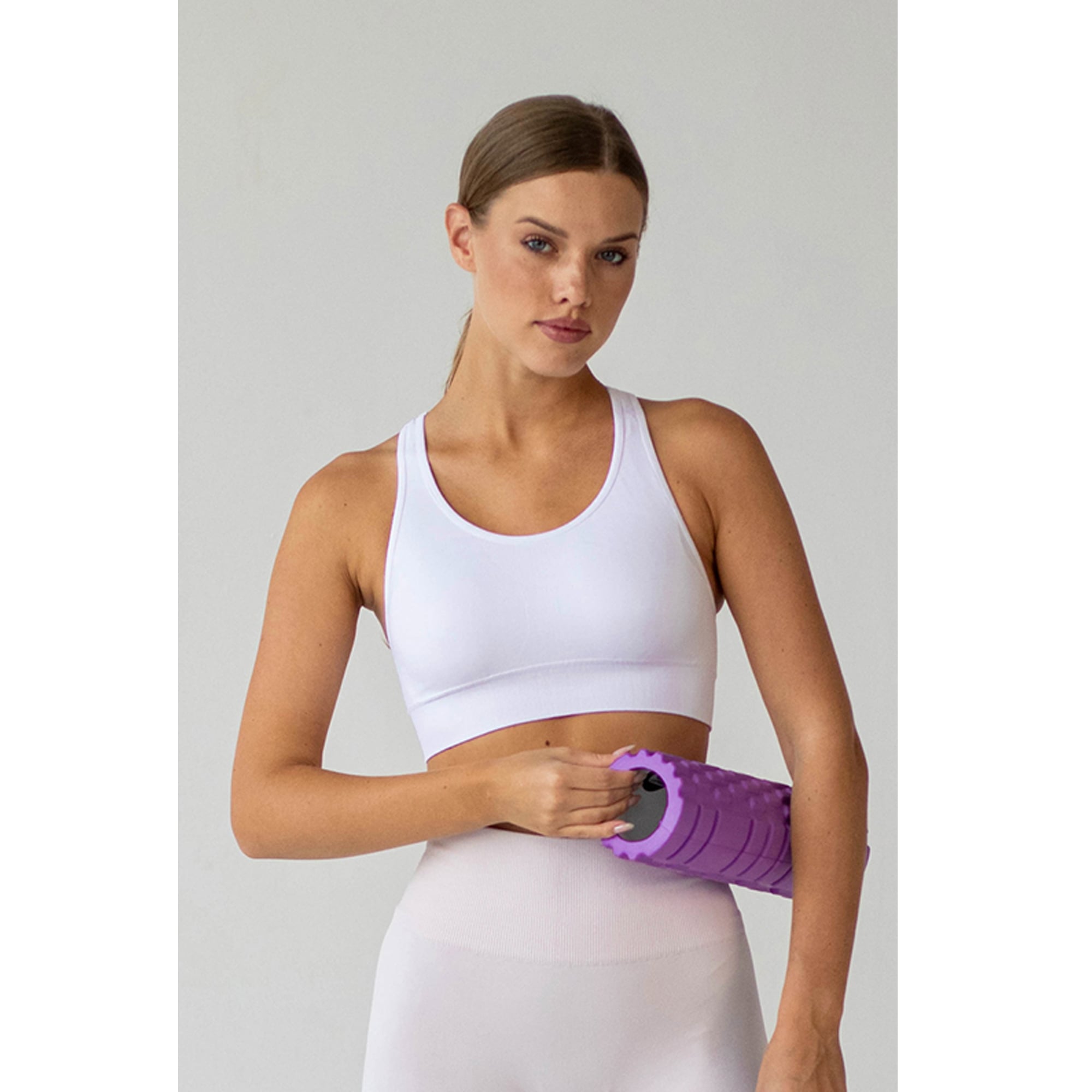 Безшовний спортивний топ жіночий Flexit Flex Top Free, White-White, розмір S/M