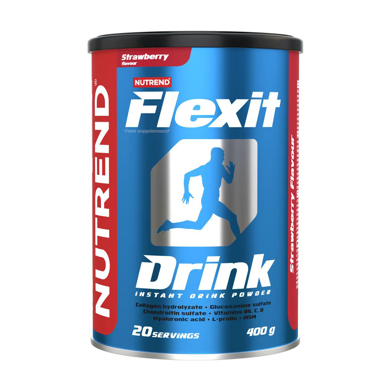 Комплекс для зміцнення кісток Nutrend Flexit Drink Strawberry в порошку, 400 г